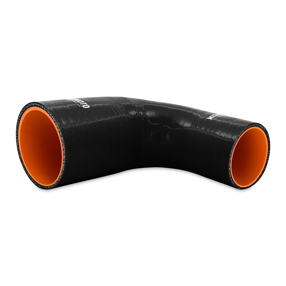 Mishimoto Silicone Reducer Coupler 90 Degree 2.5in to 3in - Black - MMCP-R90-2530BK by Mishimoto - angle view