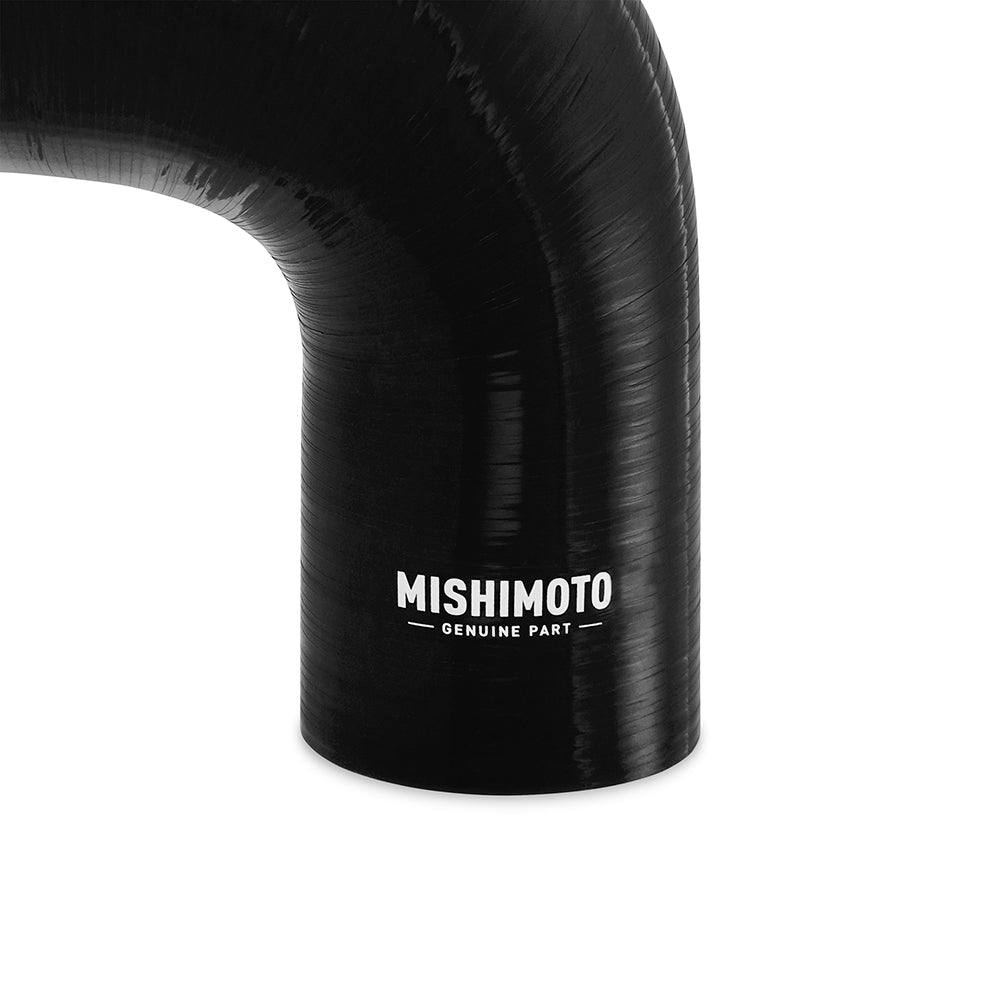 Mishimoto Silicone Reducer Coupler 90 Degree 2.5in to 4in - Black - MMCP-R90-2540BK by Mishimoto - angle view