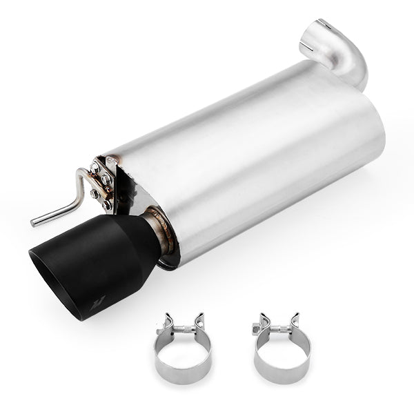 Mishimoto 2015+ Ford Mustang GT Street Axleback Exhaust w/ BlackTips - MMEXH-MUS8-15ASBK for 2015-2020 Ford Mustang - angle v