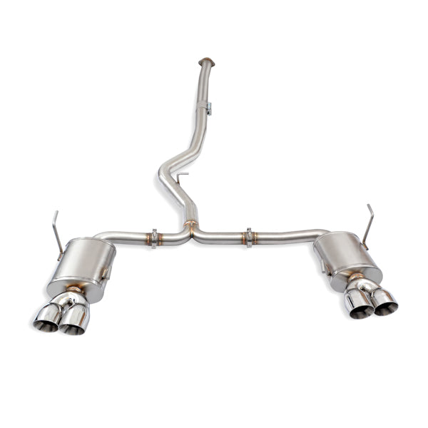 Mishimoto 2015 Subaru WRX 3in Stainless Steel Cat-Back Exhaust - MMEXH-WRX-15 for 2015-2021 Subaru WRX - installed view