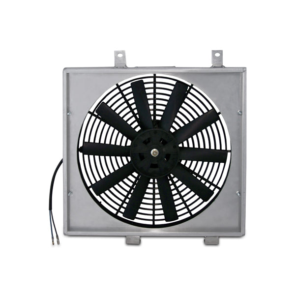 Mishimoto 01-07 Mitsubishi Lancer Evo Aluminum Fan Shroud Kit - MMFS-EVO-01 for 2003-2006 Mitsubishi Lancer - angle view