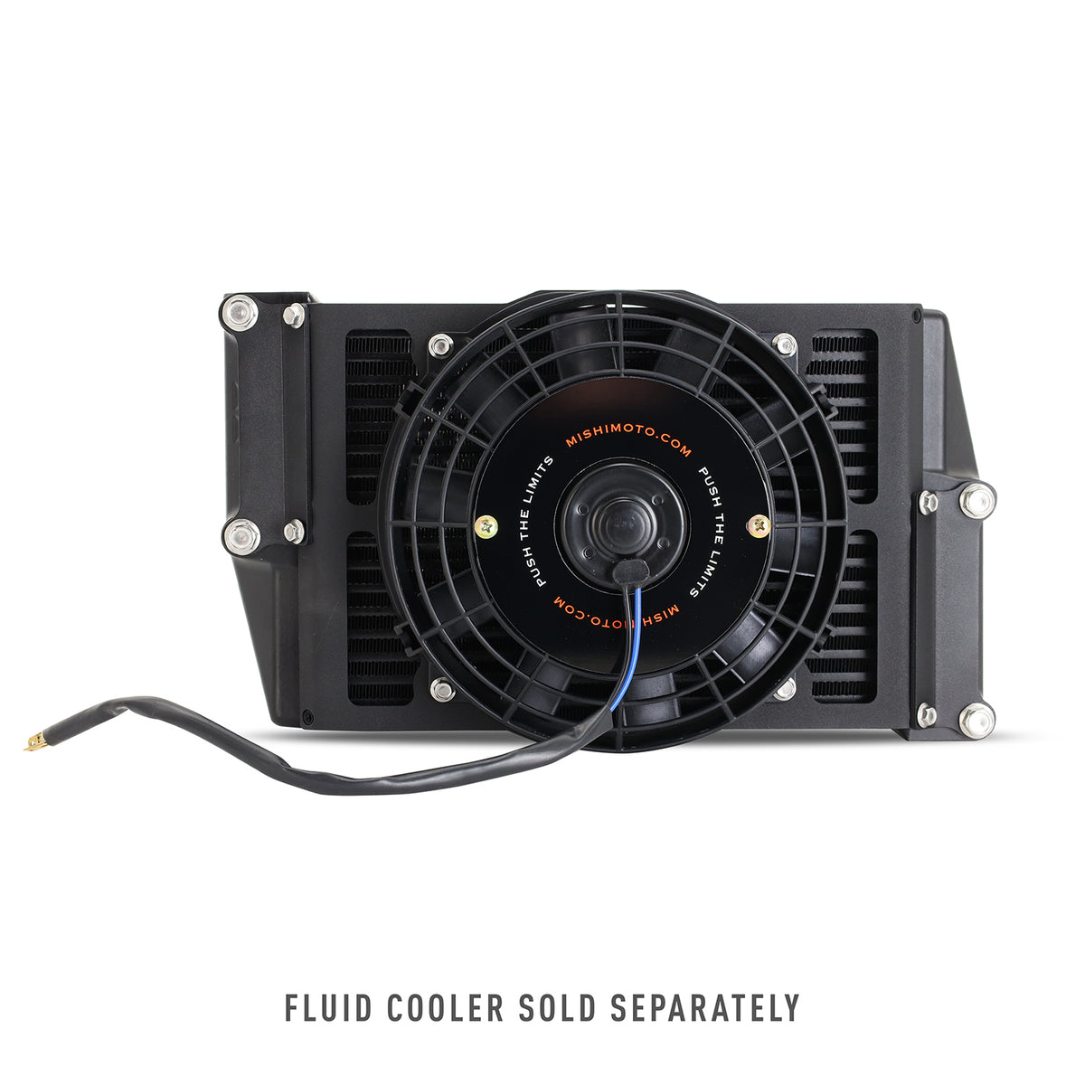 Mishimoto Universal 10in. Heavy-Duty Oil Cooler Fan Shroud - Micro Wrinkle Black - MMFS-HDOC-10 by Mishimoto - side view