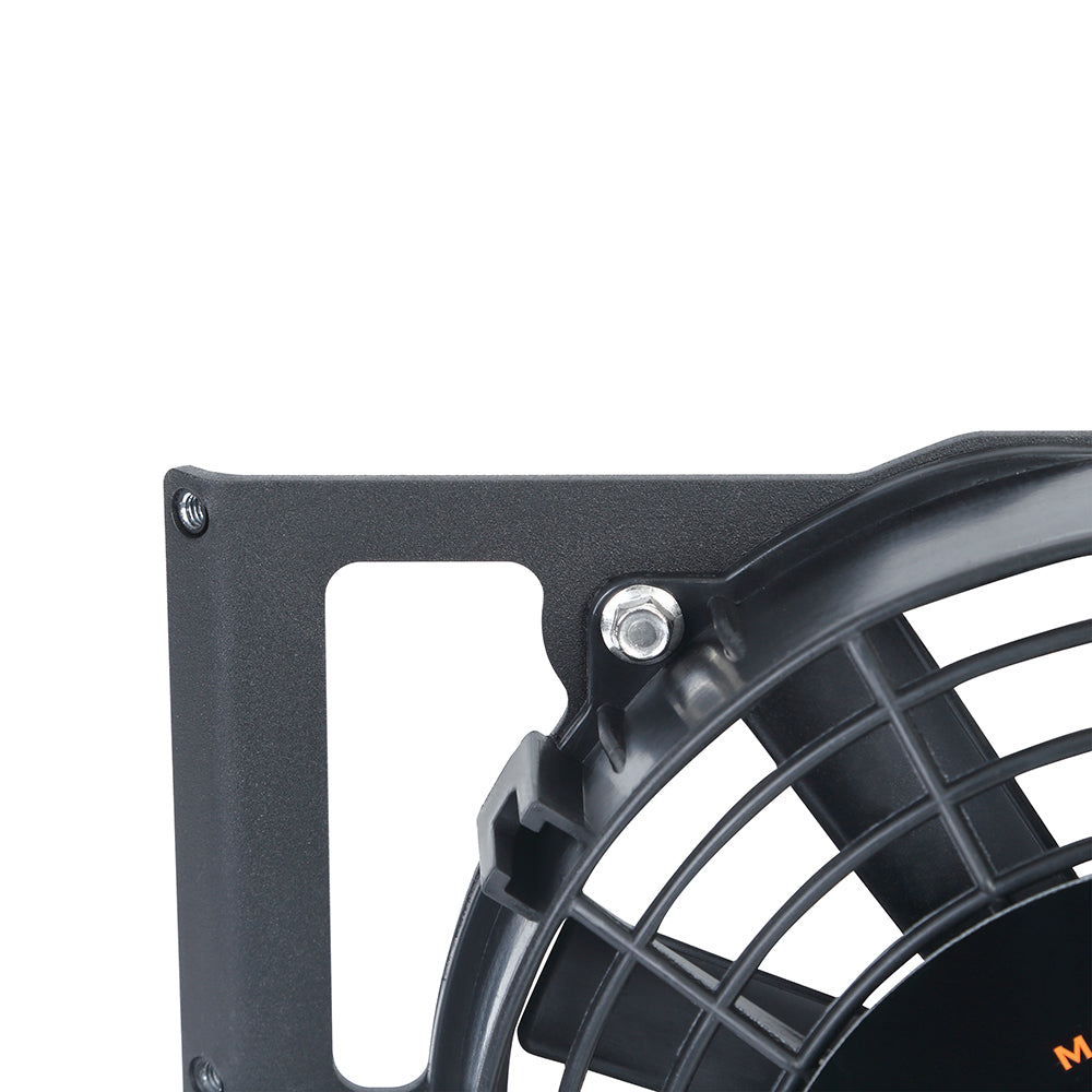 Mishimoto Universal 17in. Heavy-Duty Oil Cooler Fan Shroud - Micro Wrinkle Black - MMFS-HDOC-17 by Mishimoto - detail view
