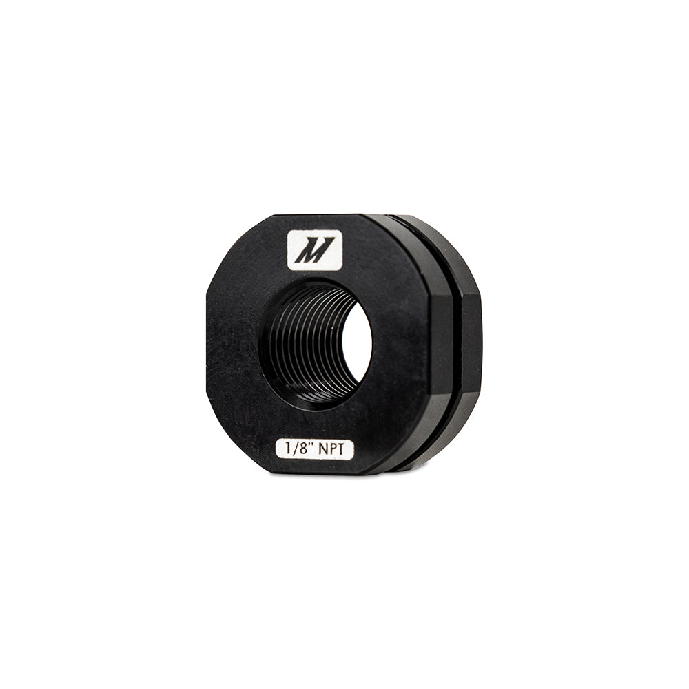 Mishimoto 1/8in NPT CNC-Machined Nozzle Mount Adapter - Black - MMFT-NZL-18BK by Mishimoto - detail view