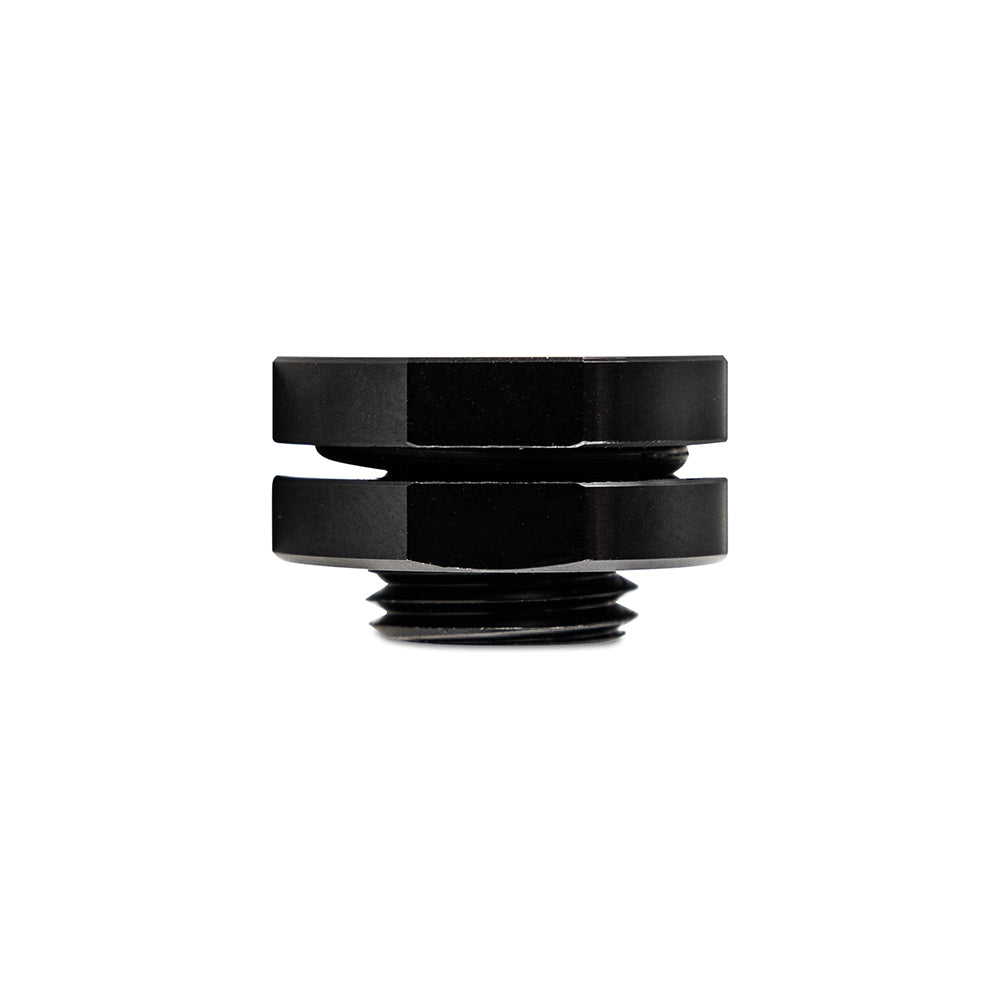 Mishimoto 1/8in NPT CNC-Machined Nozzle Mount Adapter - Black - MMFT-NZL-18BK by Mishimoto - installed view