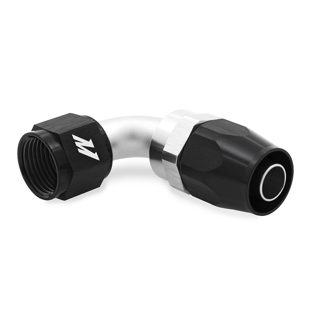 Aluminum -6AN 90 Degree Fitting - Black - MMFT-SW-06-90 by Mishimoto - angle view
