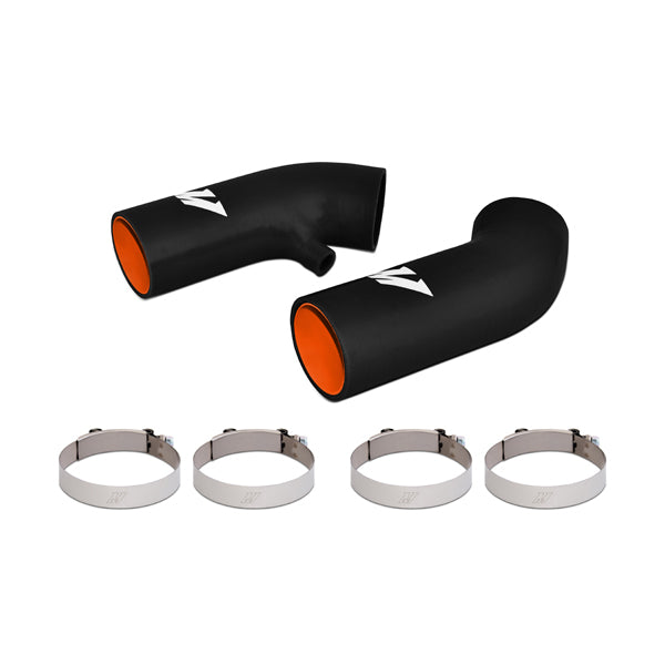 Mishimoto 09+ Nissan 370Z Black Silicone Air Intake Hose Kit - MMHOSE-370Z-09AIBK for 2006-2013 INFINITI G - angle view