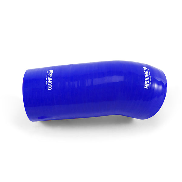 Mishimoto BMW E90/E92 w/ N52 Engine Blue Silicone Intake Boot - MMHOSE-E90-06IHBL for 2006-2013 BMW 3 Series - installed view