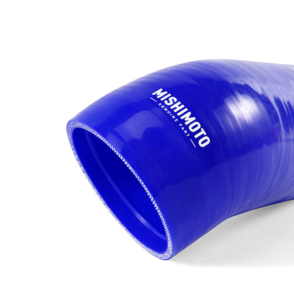 Mishimoto BMW E90/E92 w/ N52 Engine Blue Silicone Intake Boot - MMHOSE-E90-06IHBL for 2006-2013 BMW 3 Series - detail view