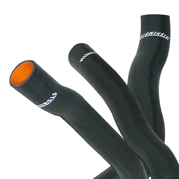 Mishimoto Mitsubishi EVO X Black Silicone Hose Kit - MMHOSE-EVO-10BK for 2008-2015 Mitsubishi Lancer - angle view