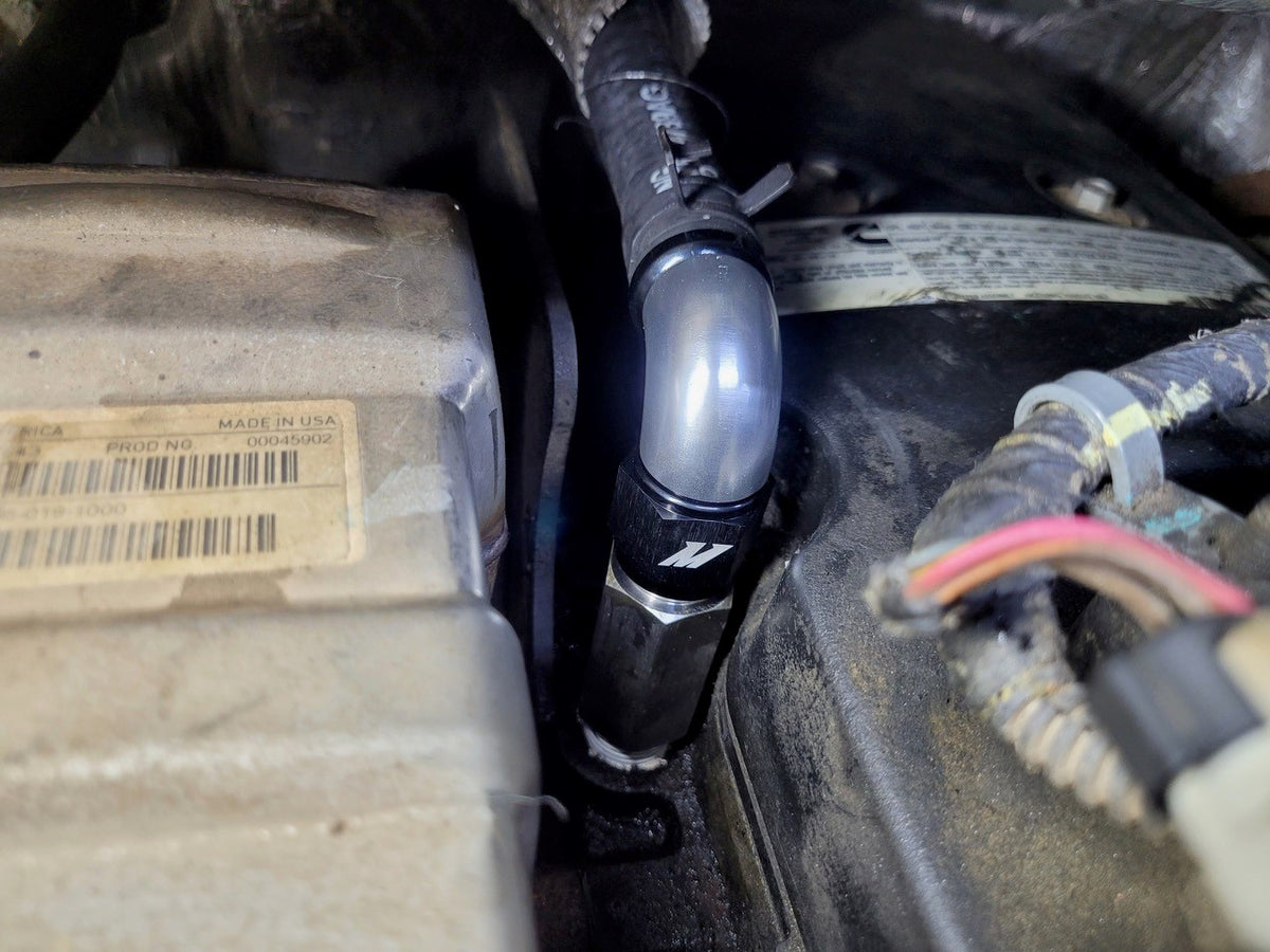 Mishimoto 2007.5+ Ram 6.7L Cummins Top Heater Hose Upgrade - MMHOSE-RAM-07HU for 2007-2010 Dodge Ram 2500 - package contents