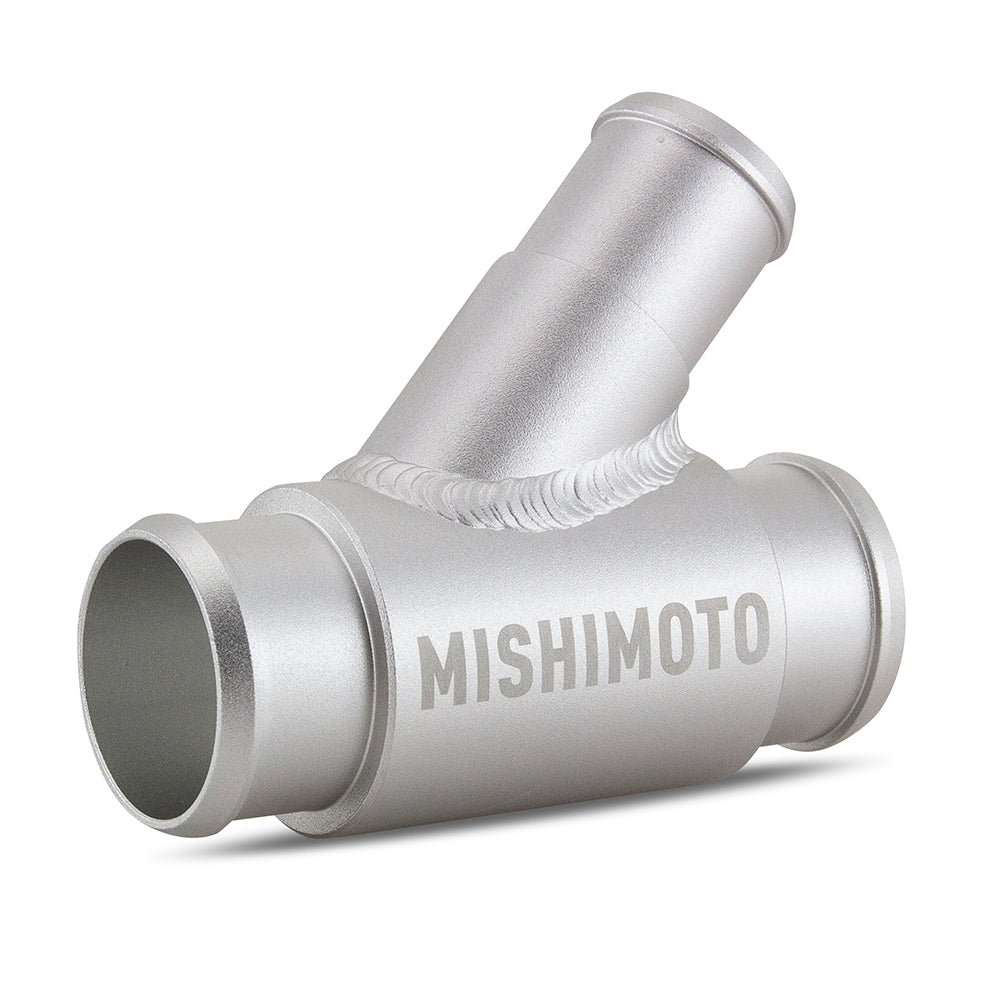 Mishimoto 13-14 Dodge Ram 6.7L Cummins Aluminum Coolant Y-Pipe - MMHOSE-RAM-13Y for 2013-2014 Ram 2500 - angle view