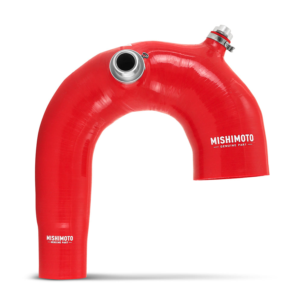 Mishimoto 2016+ Polaris RZR XP Turbo Silicone Intake J-Tube - Red - MMHOSE-RZR-16AIRD for 2016-2024 Polaris RZR XP - angle vi