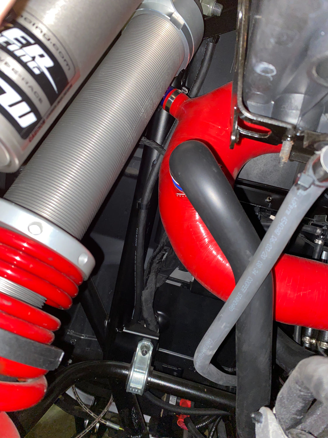 Mishimoto 2016+ Polaris RZR XP Turbo Silicone Intake J-Tube - Red - MMHOSE-RZR-16AIRD for 2016-2024 Polaris RZR XP - package 