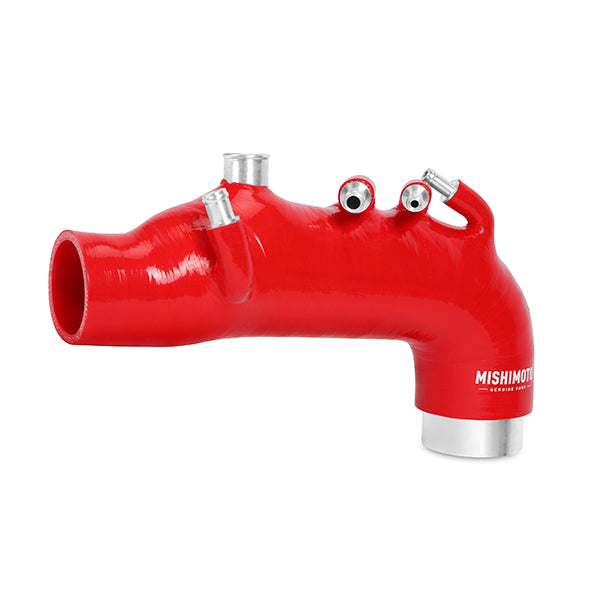 Mishimoto 08 Subaru WRX Red Silicone Induction Hose - MMHOSE-SUB-08IHRD for 2008-2014 Subaru Impreza - angle view