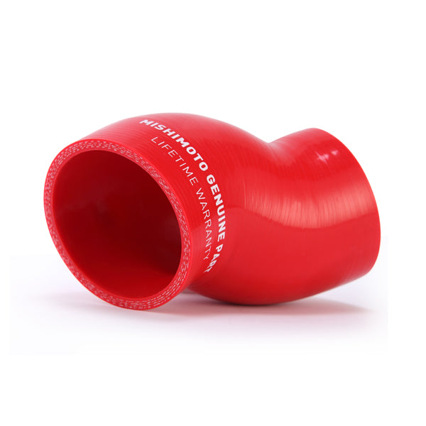 Mishimoto Subaru WRX Red Silicone Throttle Body Hose - MMHOSE-SUB-ITBRD for 2008-2014 Subaru Impreza - angle view
