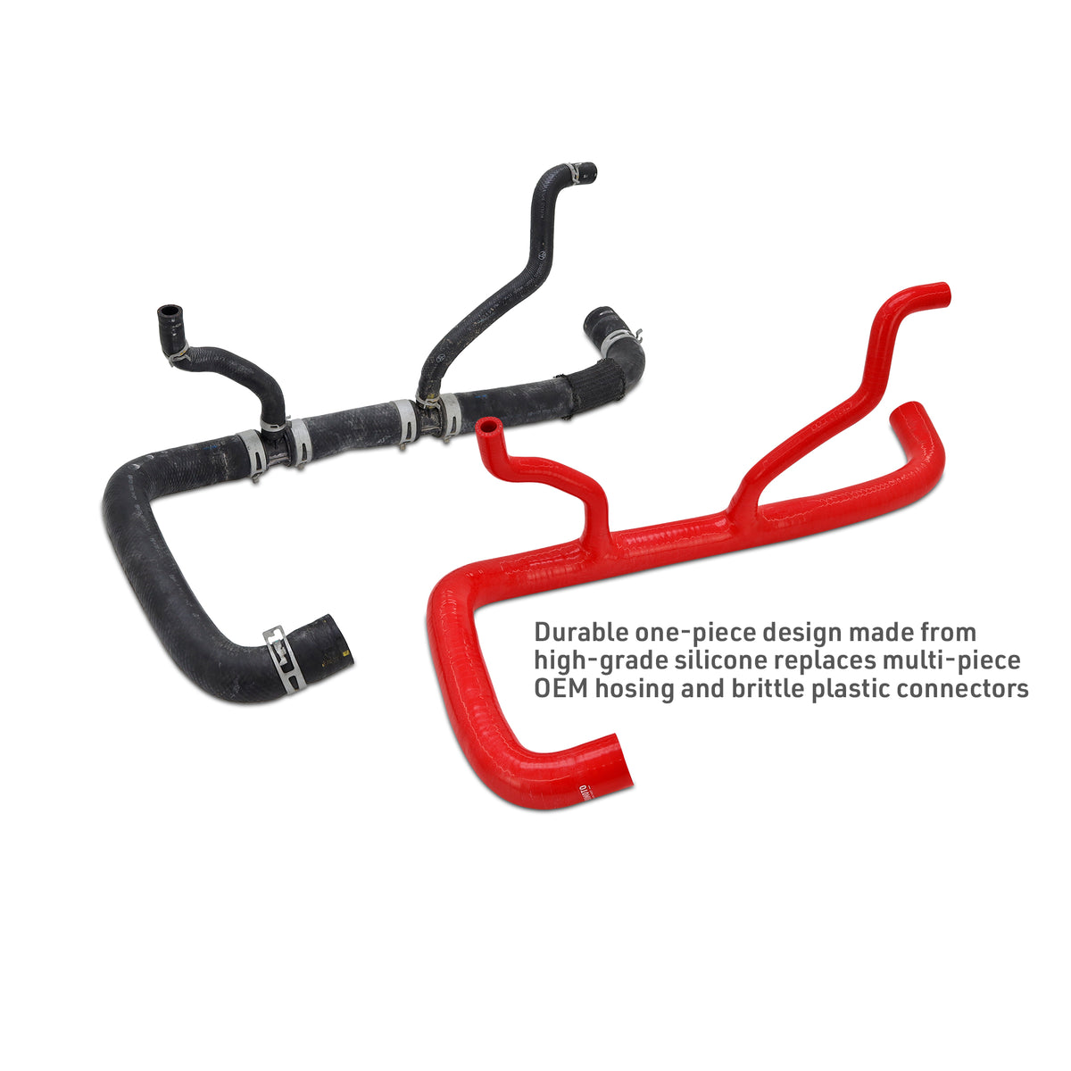 Mishimoto 2024+ Toyota Tacoma Silicone Coolant Hose Kit - AT - Red - MMHOSE-TAC-24ARD for 2024-2025 Toyota Tacoma - angle vie
