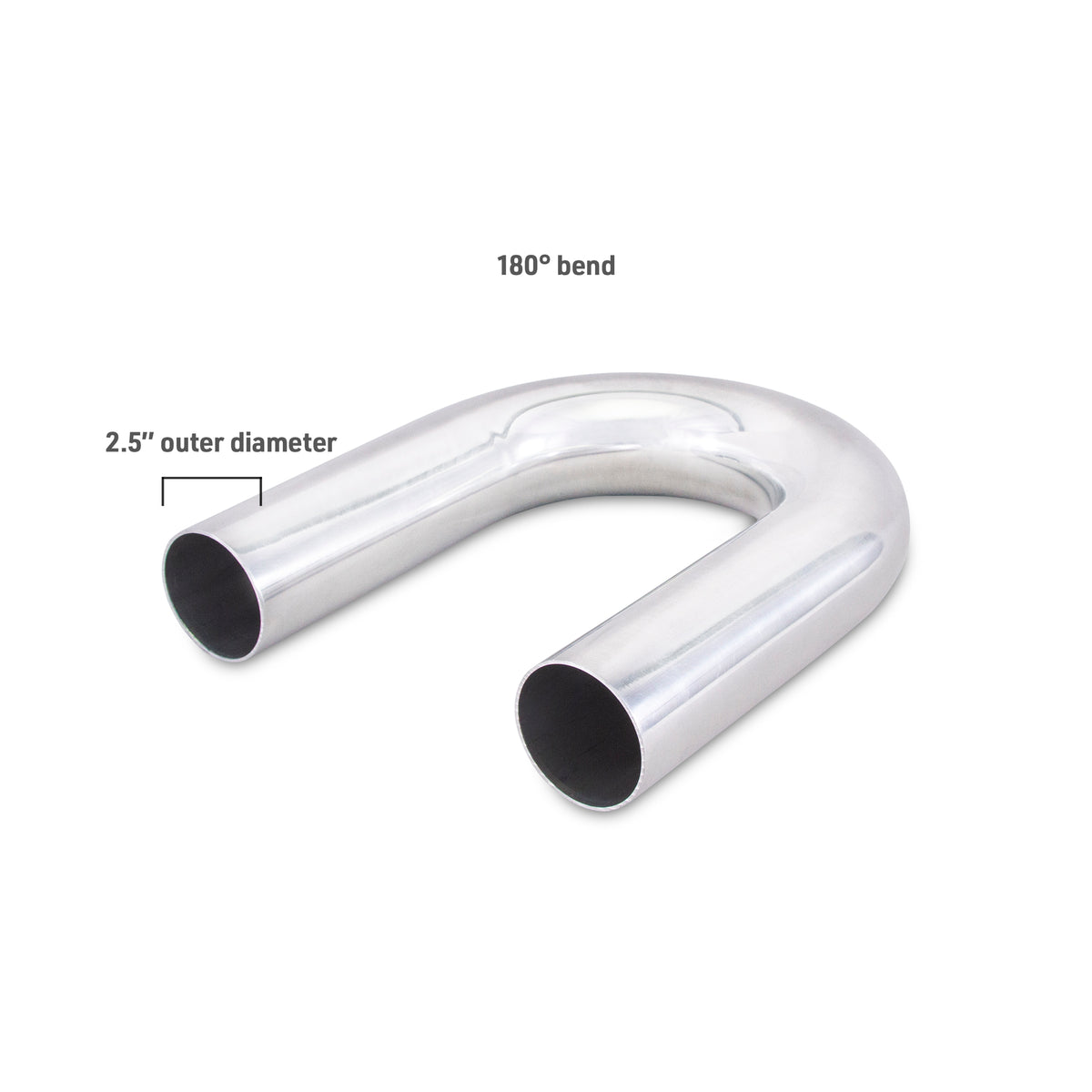 Mishimoto Universal Aluminum Intercooler Tubing 2.5in. OD - 180 Degree Bend - MMICP-AL-251 by Mishimoto - angle view
