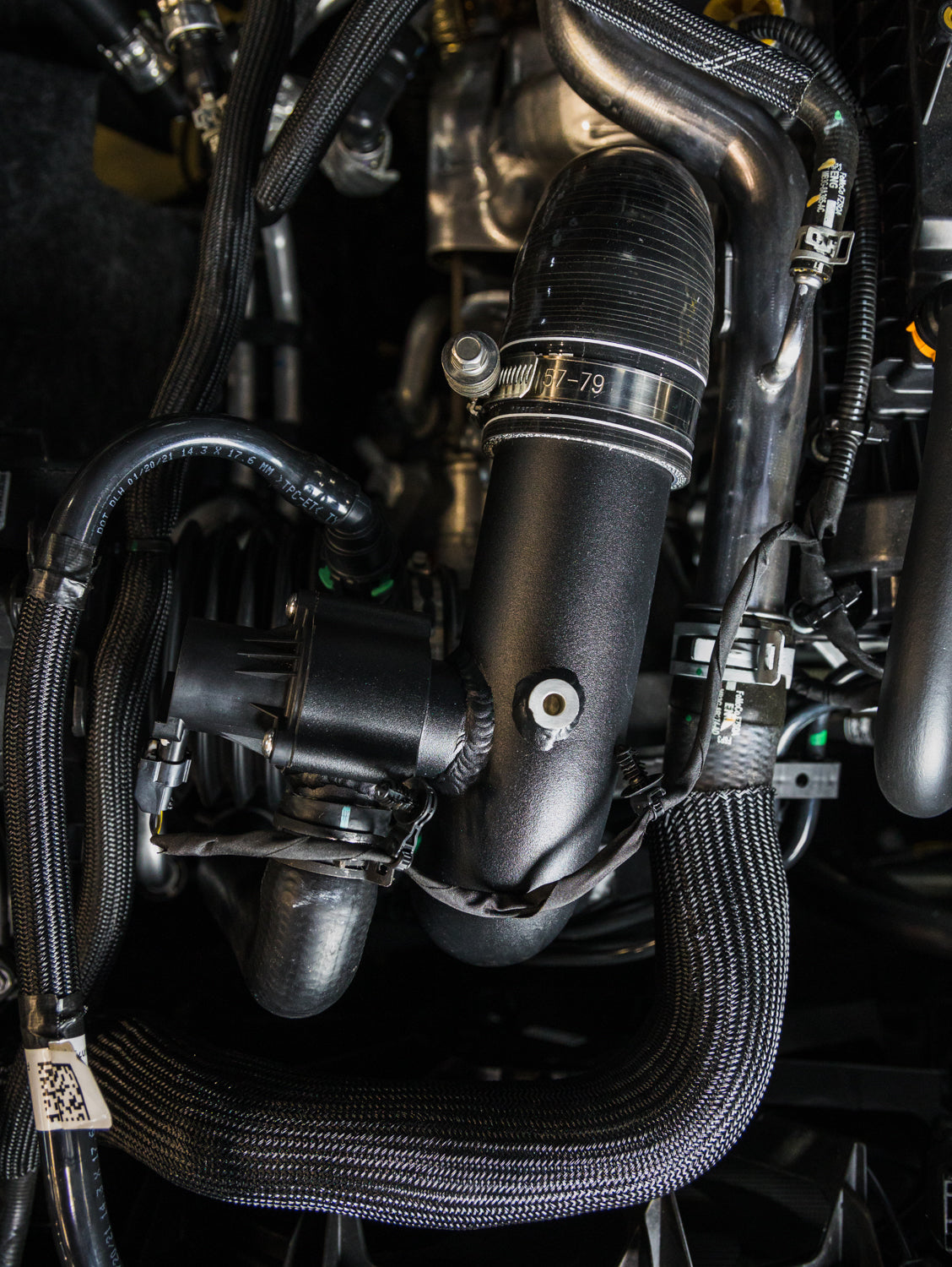 Mishimoto 21+ Bronco 2.3L Intercooler Pipe Kit Polished - MMICP-BR23-21P for 2021-2026 Ford Bronco - angle view