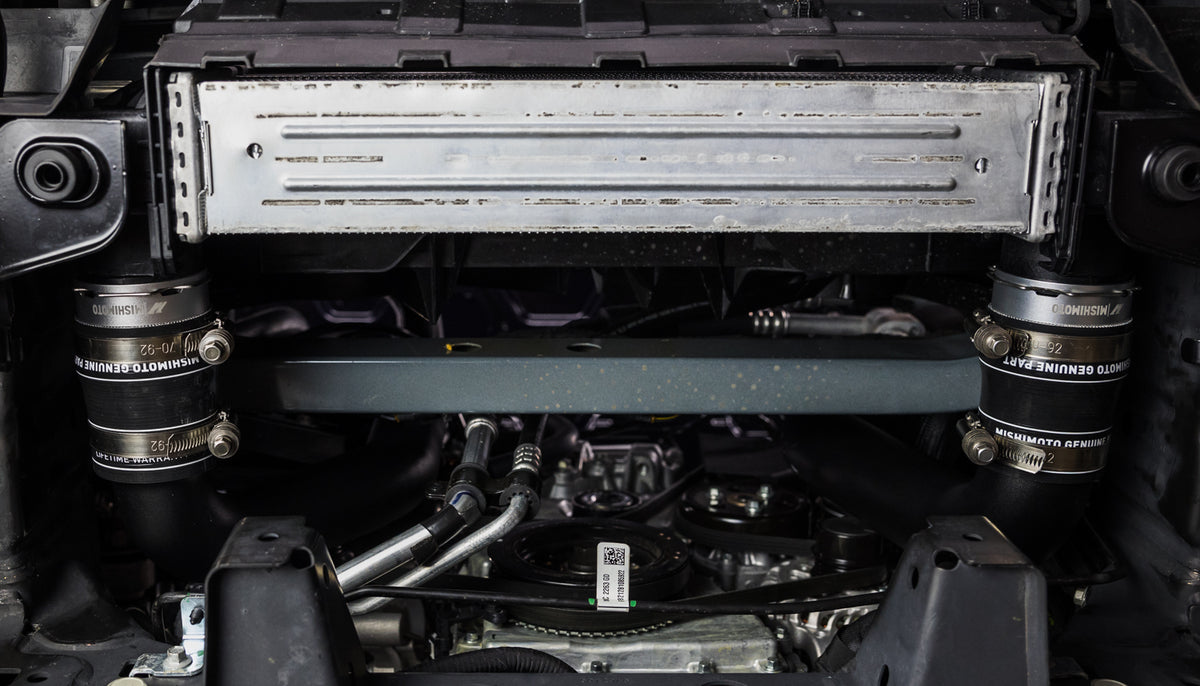Mishimoto 21+ Bronco 2.3L Intercooler Pipe Kit Polished - MMICP-BR23-21P for 2021-2026 Ford Bronco - installed view