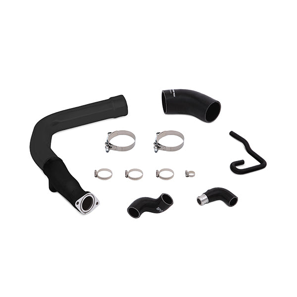 Mishimoto 2015 Subaru WRX Charge Pipe Kit - Wrinkle Black - MMICP-WRX-15WBK for 2015-2021 Subaru WRX - angle view