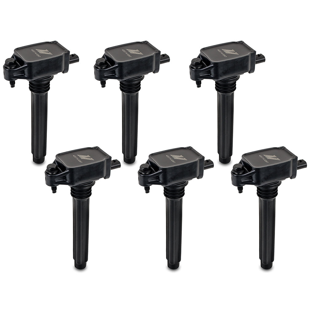 Mishimoto 12-18 Jeep Wrangler 3.6L Six Cylinder Ignition Coil Set - MMIG-WRA-1206 for 2011-2023 Dodge Challenger - angle view