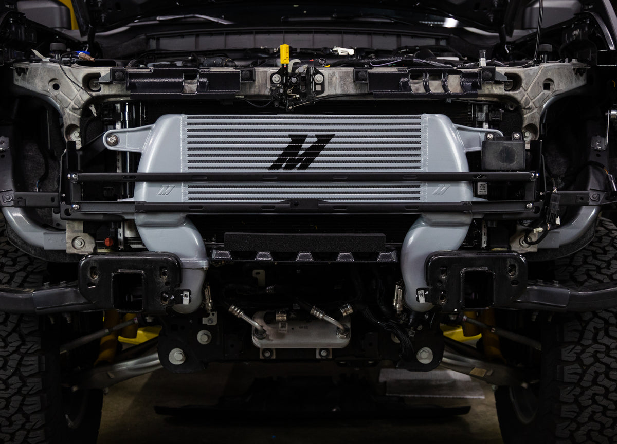 Mishimoto 21+ Ford Bronco 2.7L High Mount INT Kit BK Pipes SL Core - MMINT-BR27-21HKBKSL for 2021-2026 Ford Bronco - front vi