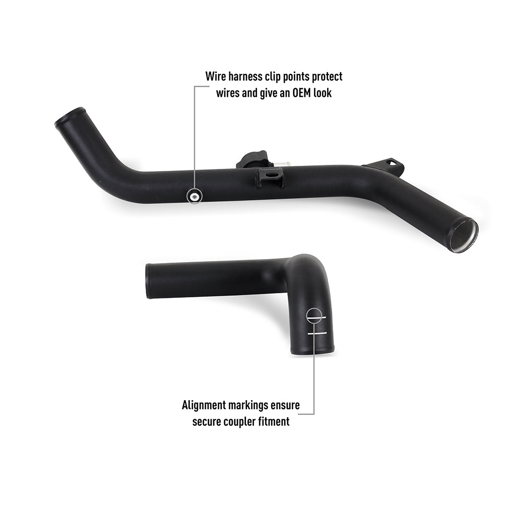 Mishimoto 21+ Ford Bronco 2.7L High Mount INT Kit BK Pipes BK Core - MMINT-BR27-21HKBKBK for 2021-2026 Ford Bronco - front vi