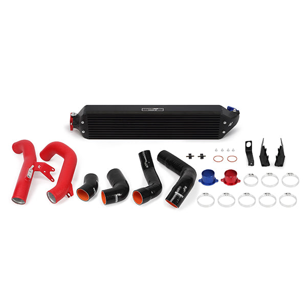 Mishimoto 2016+ Honda Civic 1.5T / 2017+ Honda Civic Si Black Intercooler Kit w/Red Pipes - MMINT-CIV-16KBKWRD