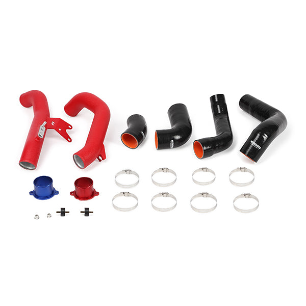 Mishimoto 2016+ Honda Civic 1.5T / 2017+ Honda Civic Si Silver Intercooler Kit w/Red Pipes - MMINT-CIV-16KSLWRD for 2016-2021