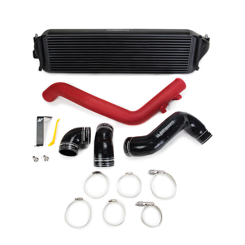 Mishimoto 2017+ Honda Civic Type R Intercooler Kit - Black Intercooler Red Pipes - MMINT-CTR-17KBKWRD