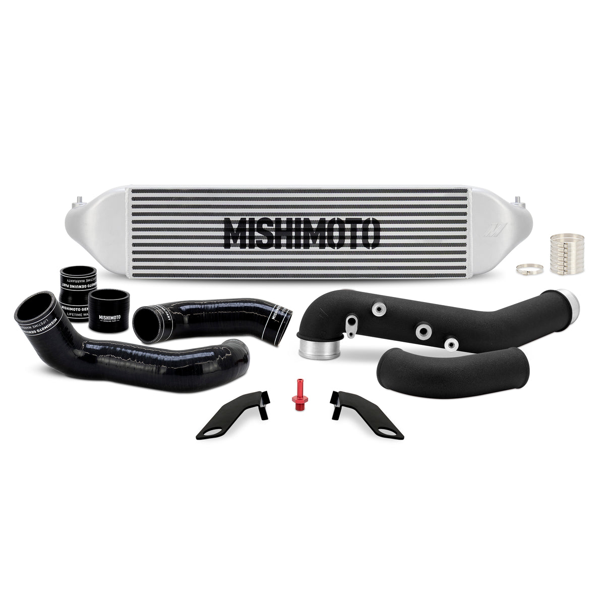 Mishimoto 2023+ Honda Civic Type-R Intercooler Kit w/Pipes - Silver Intercooler/Black Pipes - MMINT-CTR-23KSLBK