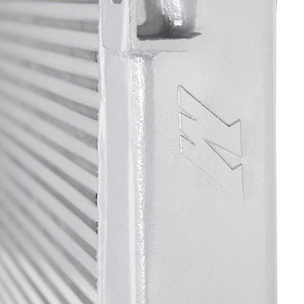 Mishimoto 11+ Chevrolet/GMC Duramax Intercooler (Silver) - MMINT-DMAX-11SL for 2011-2016 Chevrolet Silverado 2500 - close-up