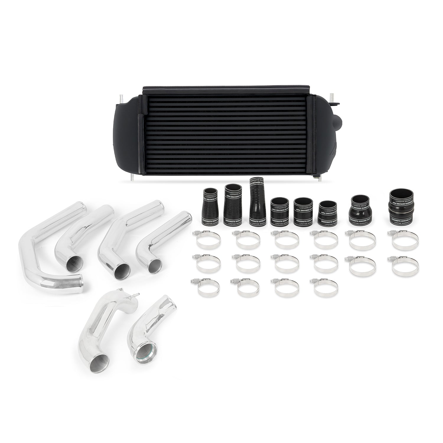 Mishimoto 15-17 Ford F-150 EcoBoost 2.7L Black Performance Intercooler Kit w/ Polished Pipes - MMINT-F27T-15KPBK