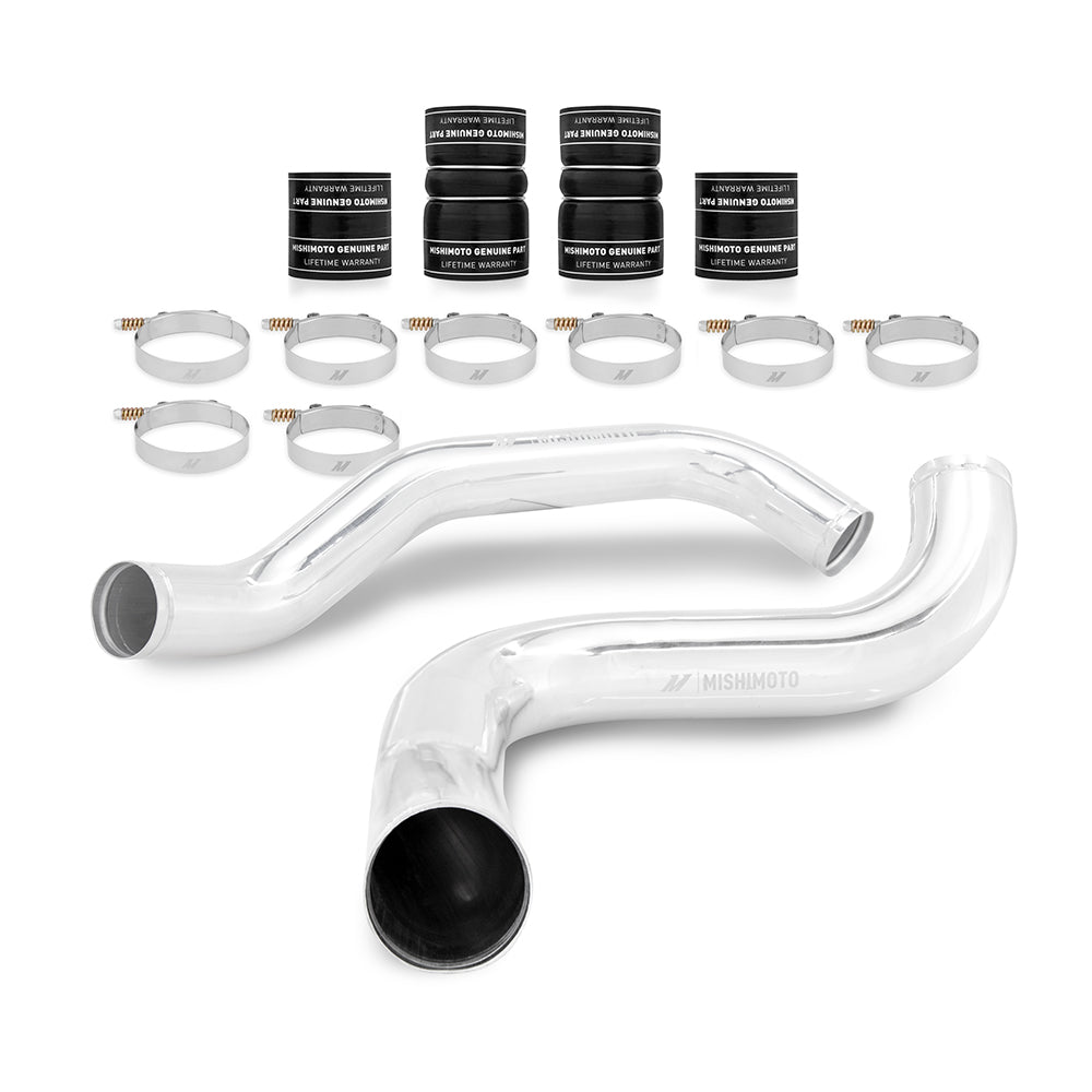 Mishimoto 99-03 Ford 7.3L Powerstroke PSD Black Intercooler Kit w/ Polished Pipes - MMINT-F2D-99KBKP for 1999-2003 Ford F 250