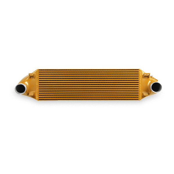 Mishimoto 2013+ Ford Focus ST Gold Intercooler w/ Polished Pipes - MMINT-FOST-13KPGD for 2013-2018 Ford Focus ST - installed 