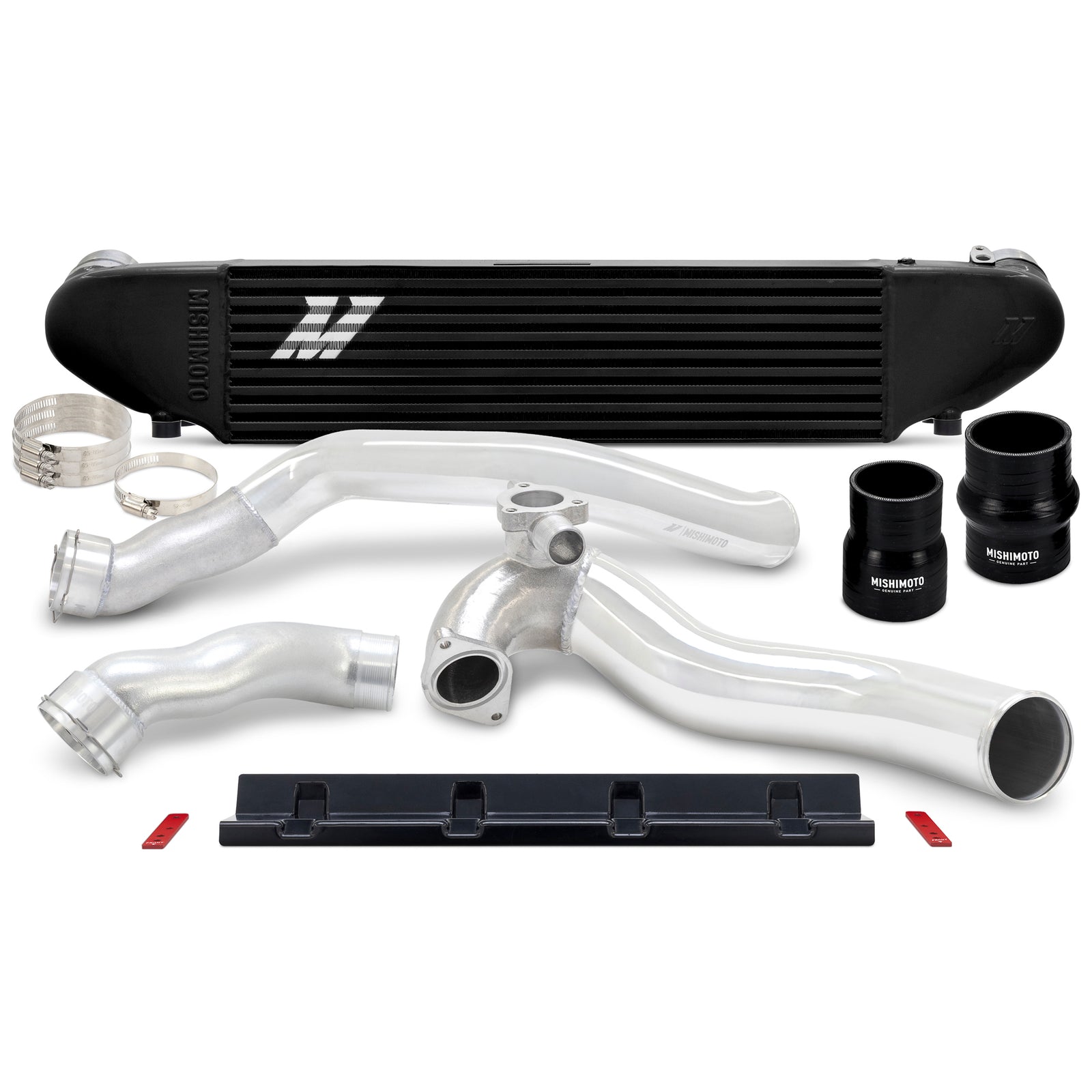 Mishimoto 2024+ Ford Mustang 2.3L EcoBoost Performance Intercooler Kit -  Black/Polished - MMINT-MUS4-24KBKP