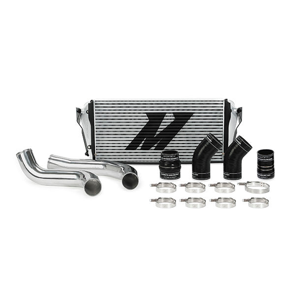 Mishimoto 13+ Dodge Cummins 6.7L Intercooler Kit - Silver - MMINT-RAM-13KSL for 2013-2018 Ram 2500 - angle view