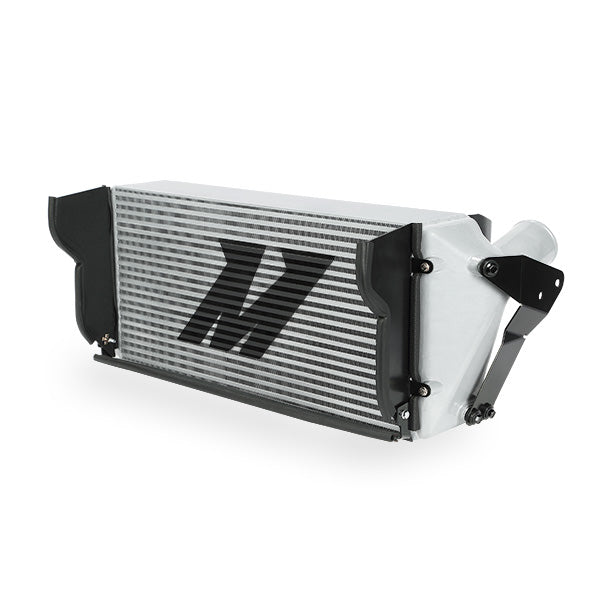 Mishimoto 2013+ Dodge 6.7L Cummins Intercooler Silver - MMINT-RAM-13SL for 2013-2018 Ram 2500 - angle view