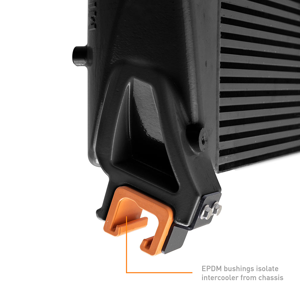 Mishimoto 2019+ Ram 6.7L Cummins Intercooler Kit BK Cooler P Pipes - MMINT-RAM-19KBKP for 2019-2024 Ram 2500 - installed view