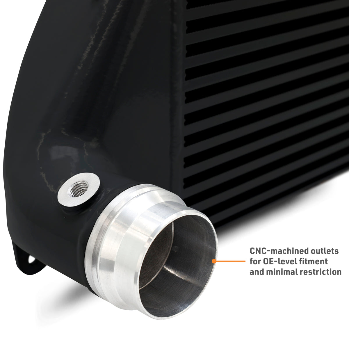 Mishimoto 2024+ Toyota Tacoma Performance Intercooler - Black - MMINT-TAC-24BK for 2024-2026 Toyota Land Cruiser - detail vie