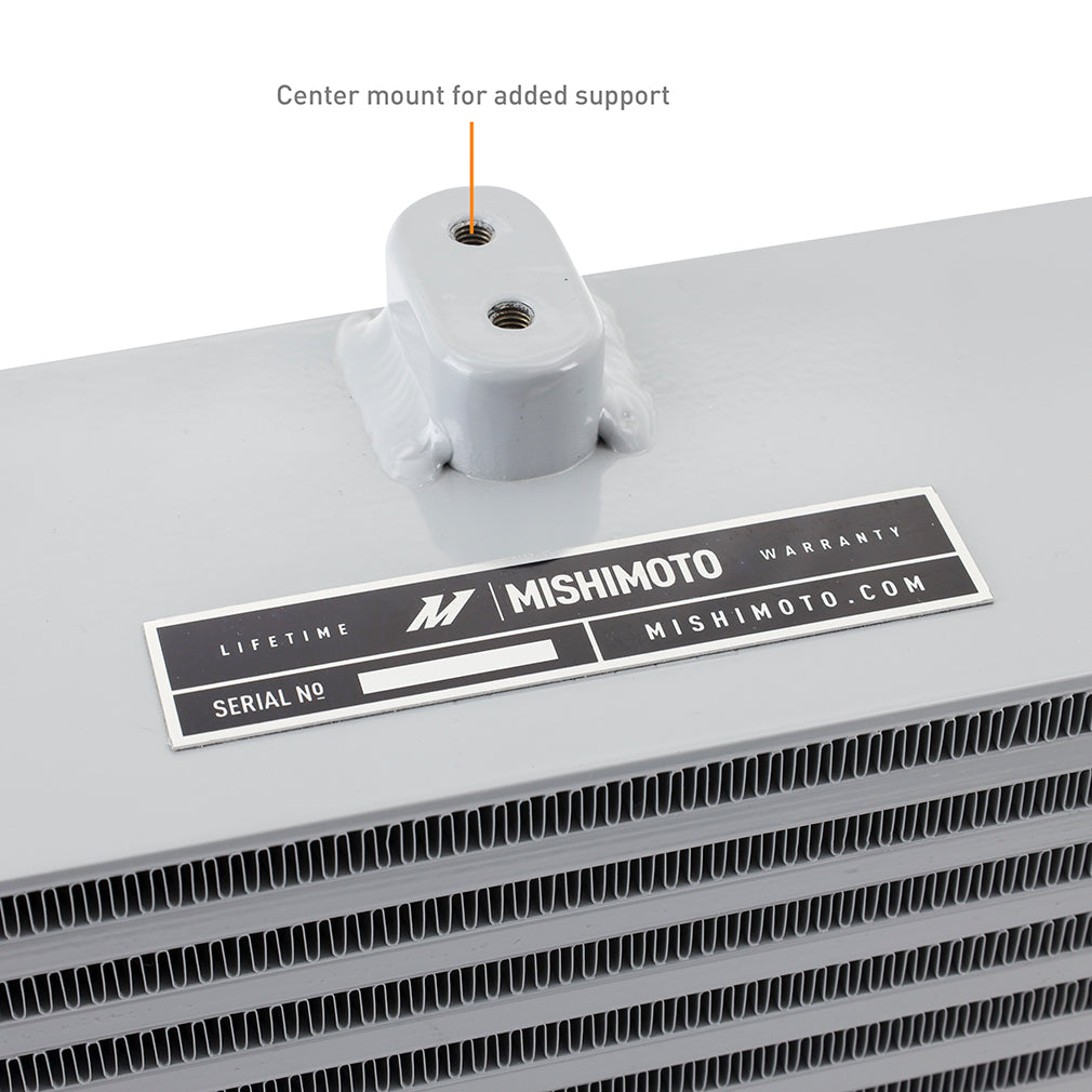 Mishimoto Universal L-Line Intercooler - Silver - MMINT-ULSL by Mishimoto - rear view