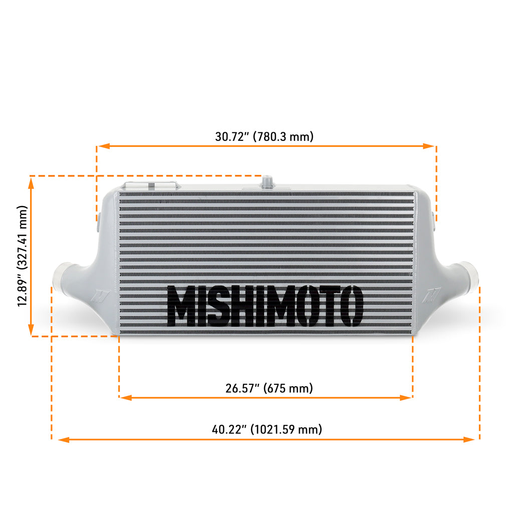 Mishimoto Universal L-Line Intercooler - Silver - MMINT-ULSL by Mishimoto - side view