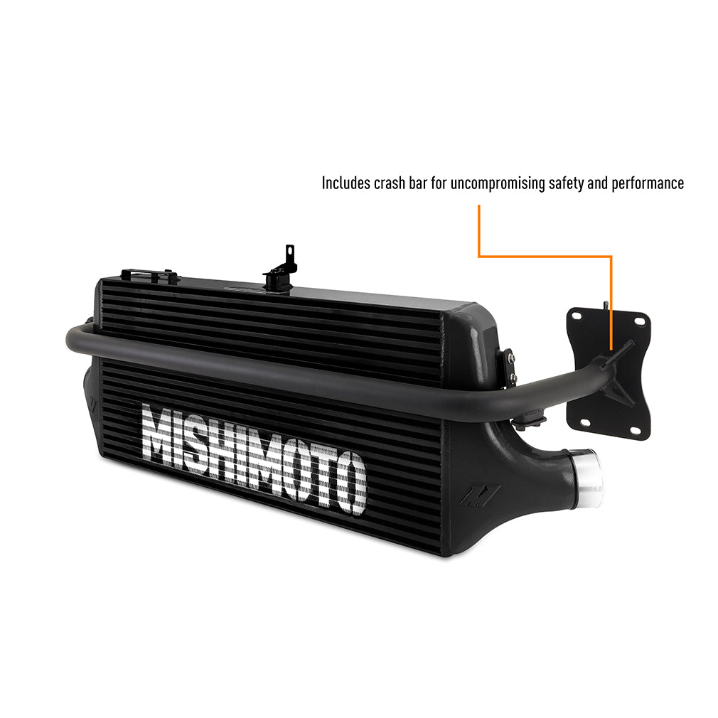 Mishimoto 2022+ WRX Front Mount Intercooler Kit BK Core MWBK Pipes - MMINT-WRX-22BKBK for 2022-2025 Subaru WRX - angle view