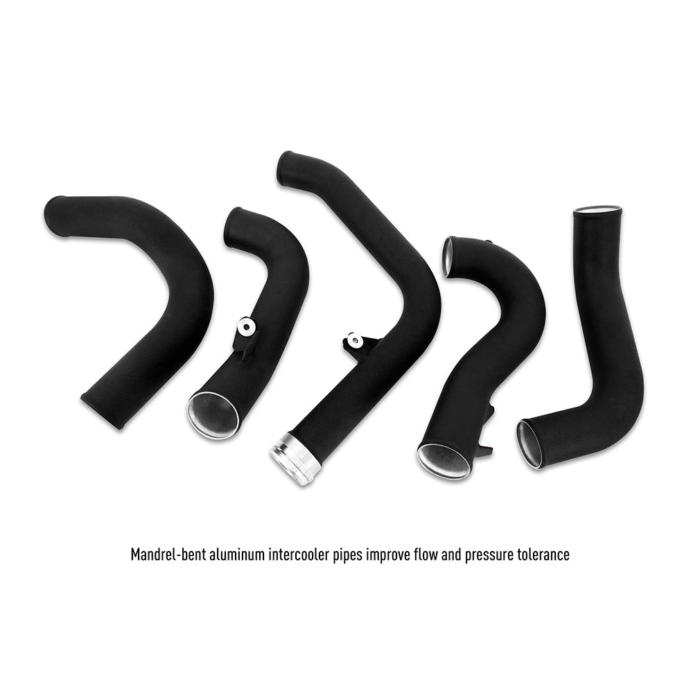 Mishimoto 2022+ WRX Front Mount Intercooler Kit SL Core MWBK Pipes - MMINT-WRX-22SLBK for 2022-2025 Subaru WRX - close-up