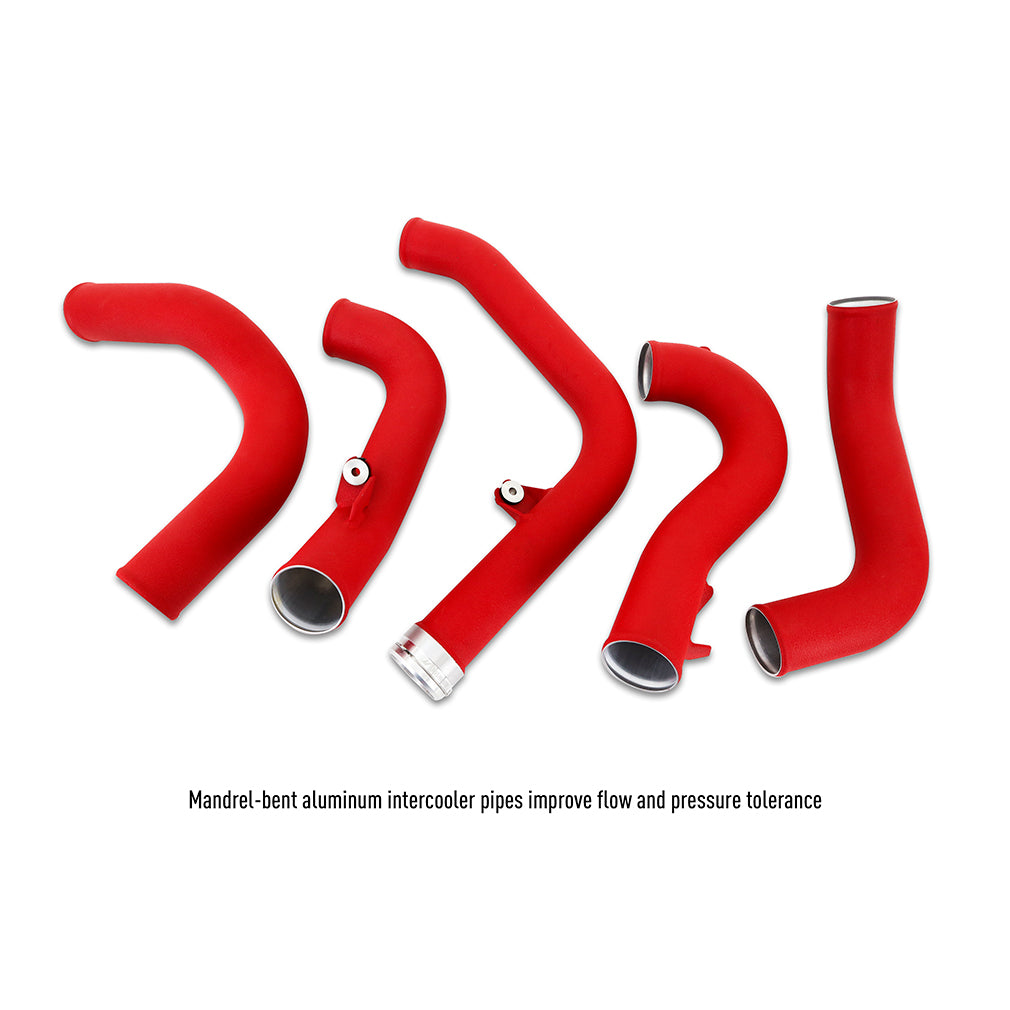 Mishimoto 2022+ WRX Front Mount Intercooler Kit SL Core WRD Pipes - MMINT-WRX-22SLRD for 2022-2025 Subaru WRX - close-up