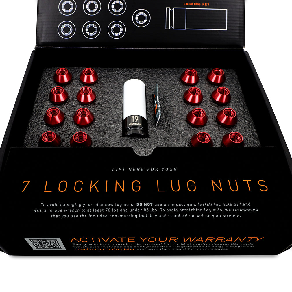 Mishimoto Aluminum Locking Lug Nuts 1/2 X 20 23pc Set Blue - MMLG-1220-23LBL by Mishimoto - side view