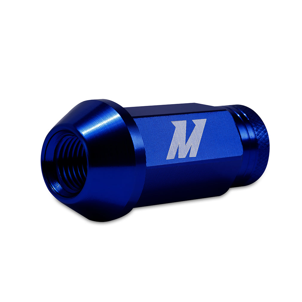 Mishimoto Aluminum Locking Lug Nuts 1/2 X 20 23pc Set Blue - MMLG-1220-23LBL by Mishimoto - angle view