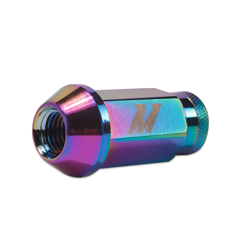 Mishimoto Aluminum Locking Lug Nuts 1/2 X 20 23pc Set Neo Chrome - MMLG-1220-23LNC by Mishimoto - angle view