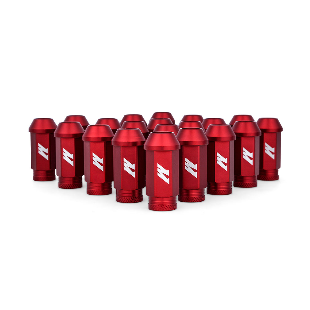 Mishimoto Aluminum Locking Lug Nuts 1/2 X 20 23pc Set Red - MMLG-1220-23LRD by Mishimoto - installed view